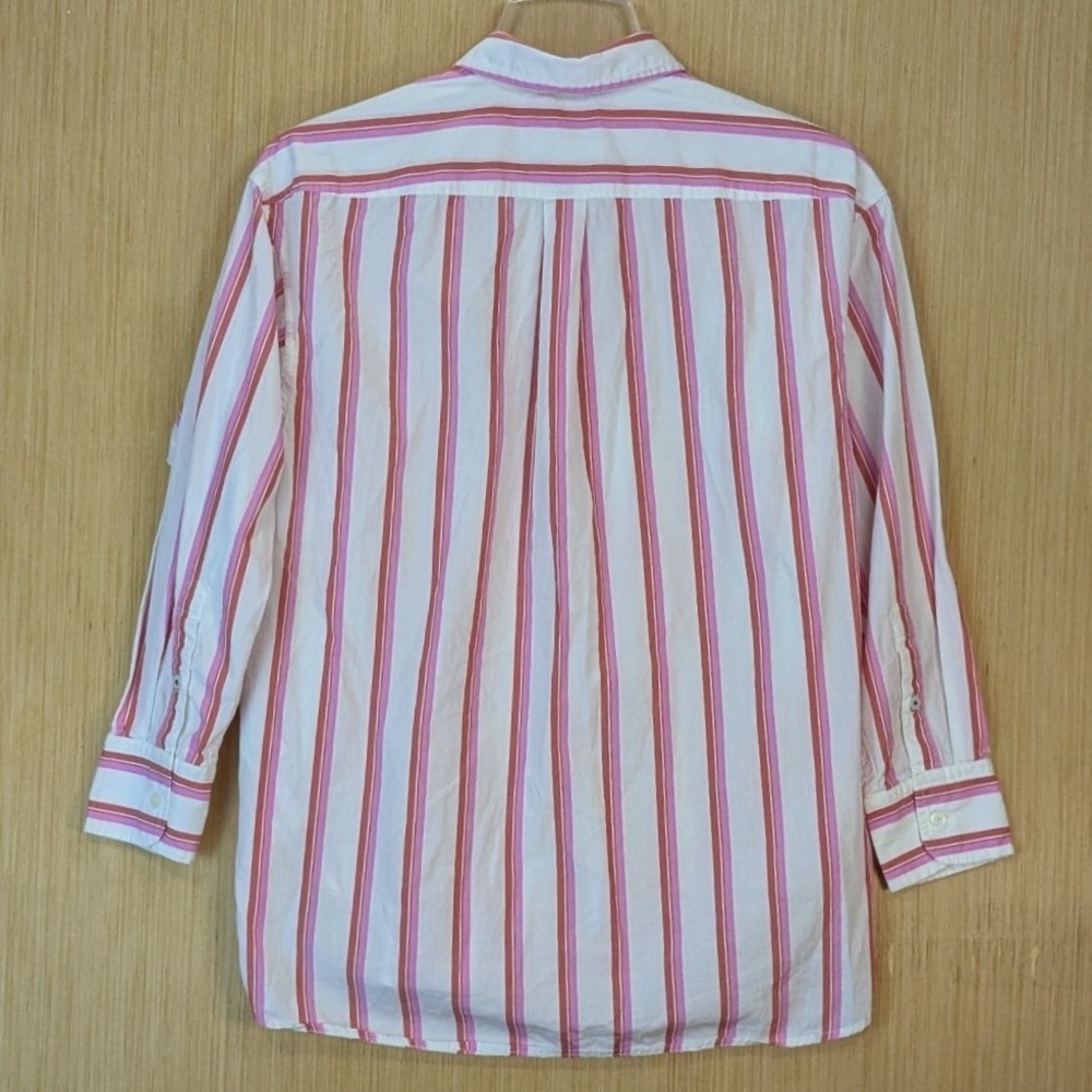 J.Crew Womens Relaxed Fit Striped Button Down Shirt Preppy Colorful Cotton 6 - Picture 3 of 8